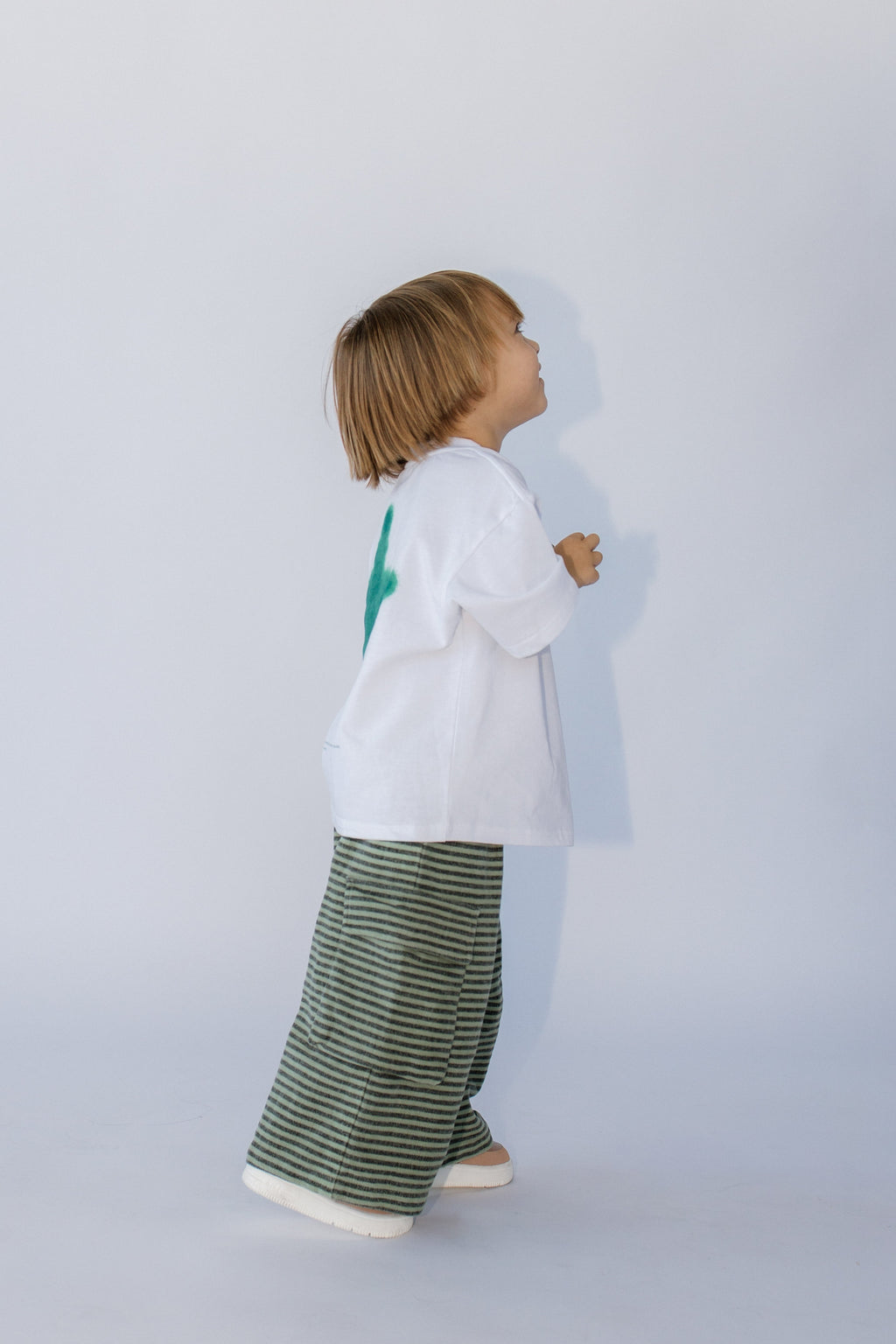 Green Stripe Cargo Pants
