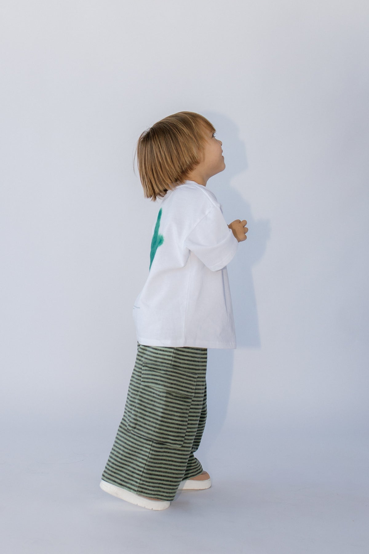 Green Stripe Cargo Pants