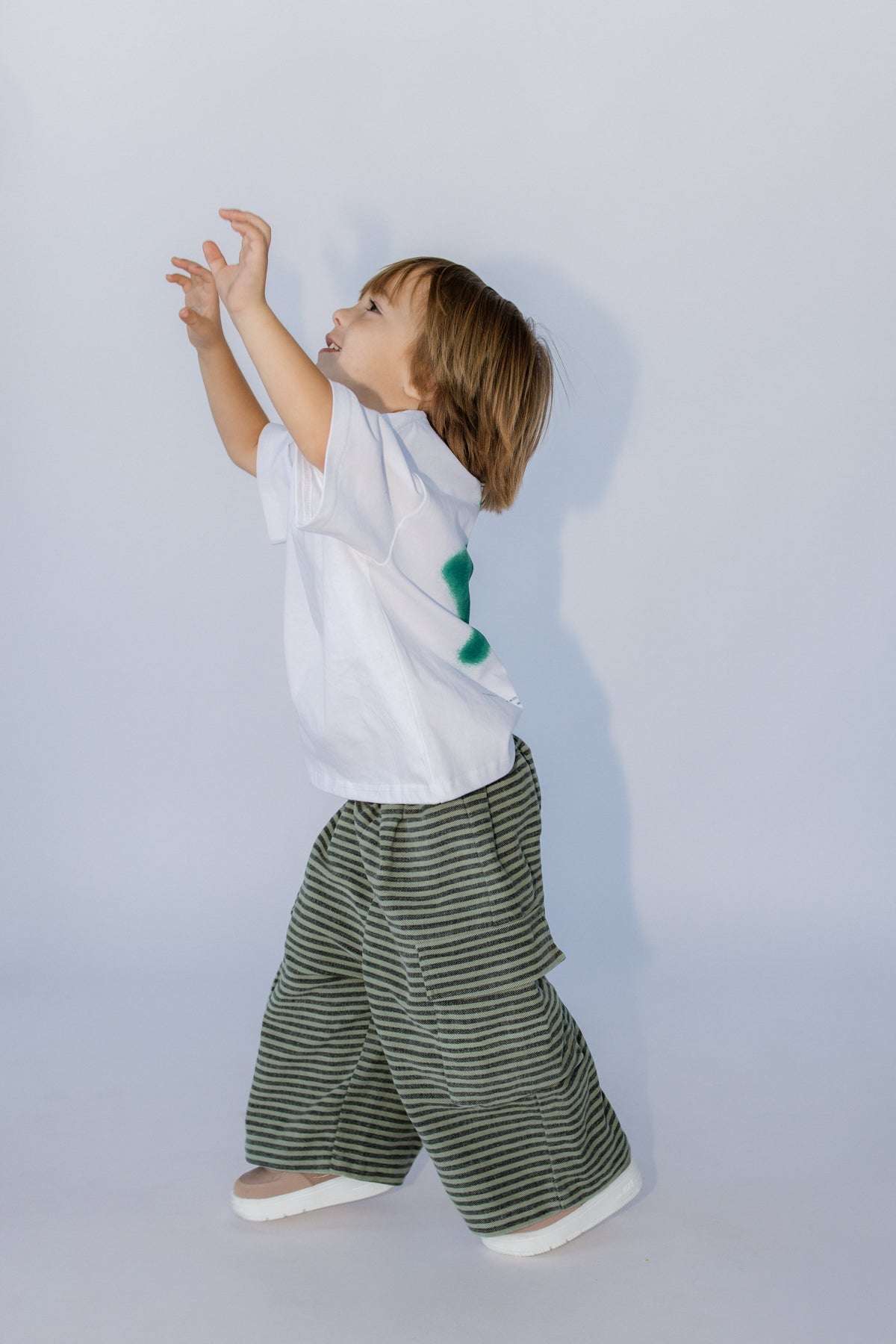 Green Stripe Cargo Pants
